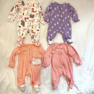 Carters Newborn Footie Pajamas Set of Four
